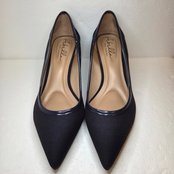 Abella True Comfort Alice Women’s Navy Blue Pointed Toe Mid-Heel Pumps - 7.5 - Picture 1 of 12
